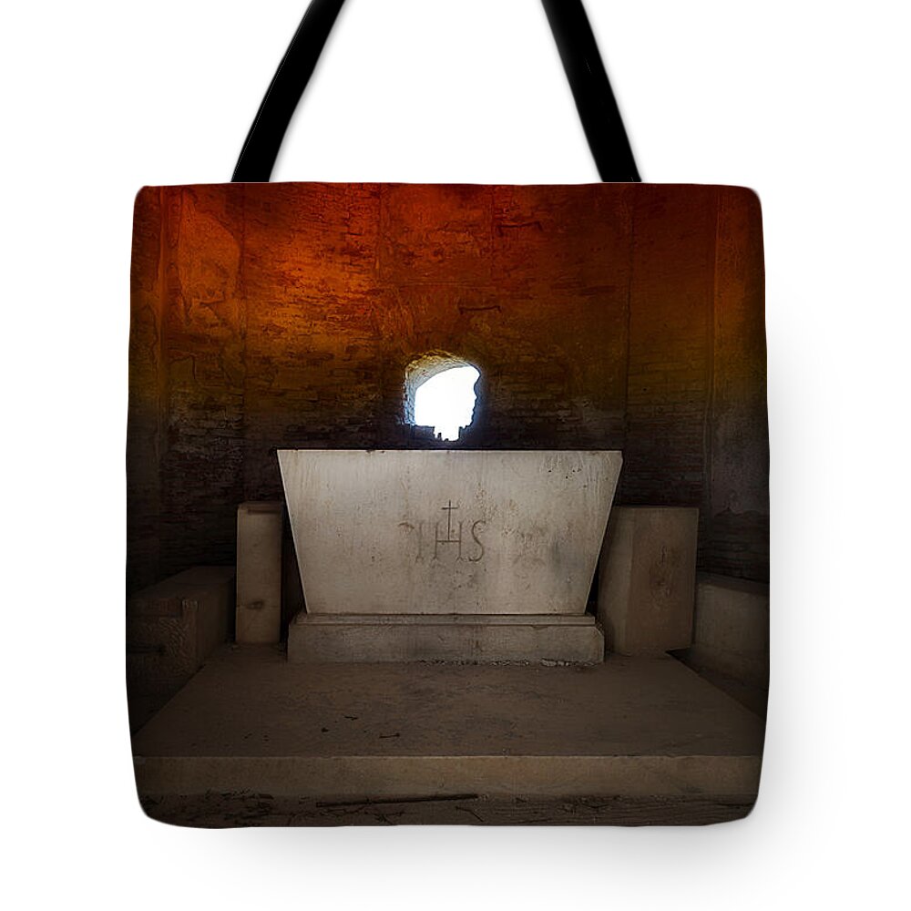Genoa Forts Tote Bag featuring the photograph The Altar - L'altare by Enrico Pelos