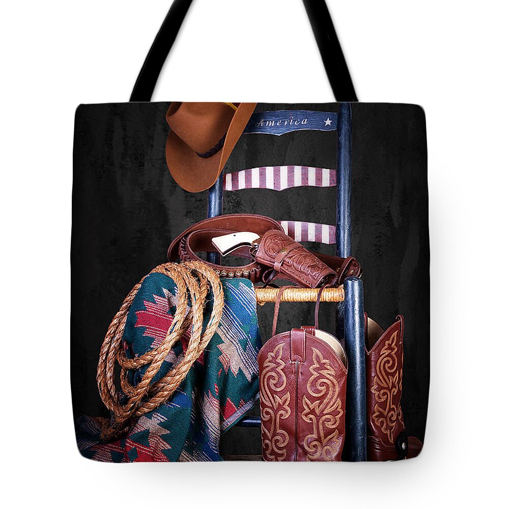 Gun Tote Bag featuring the photograph The American West by Tom Mc Nemar