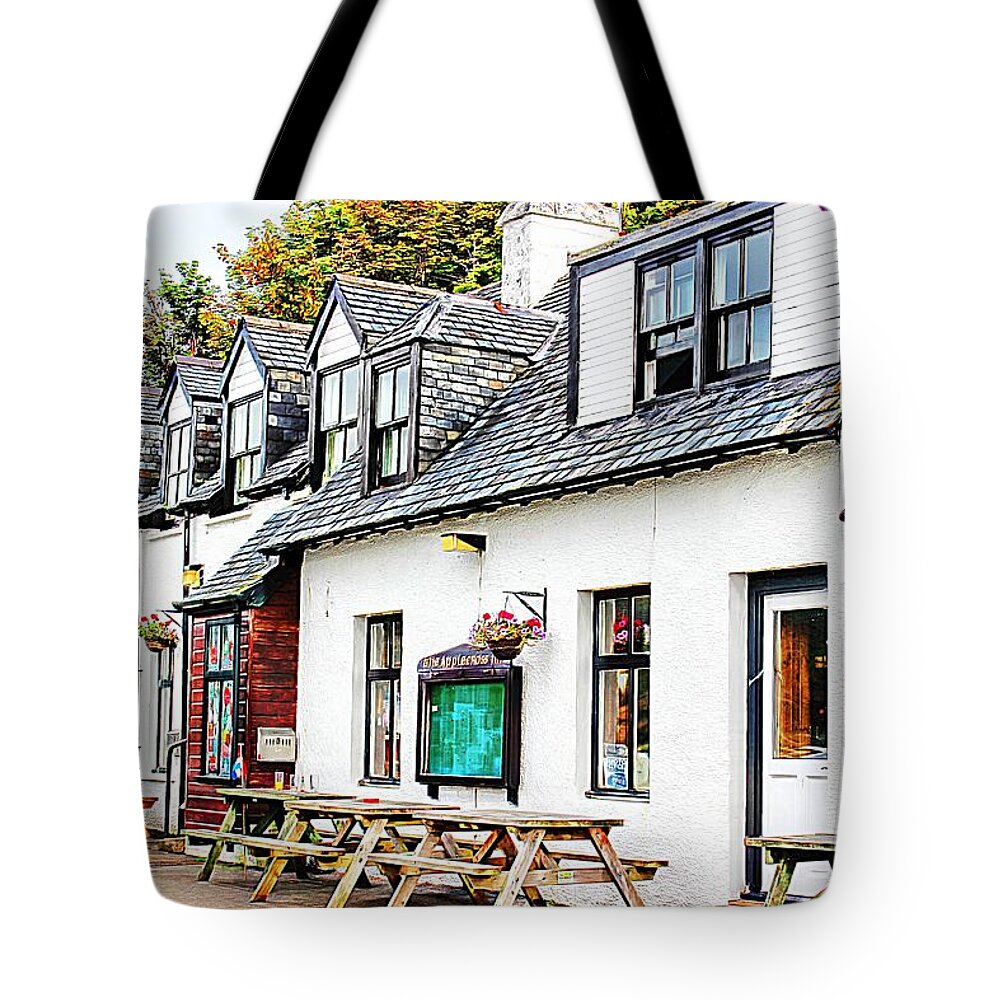 Applecross Tote Bag featuring the photograph The Applecross Inn by Clare Bevan
