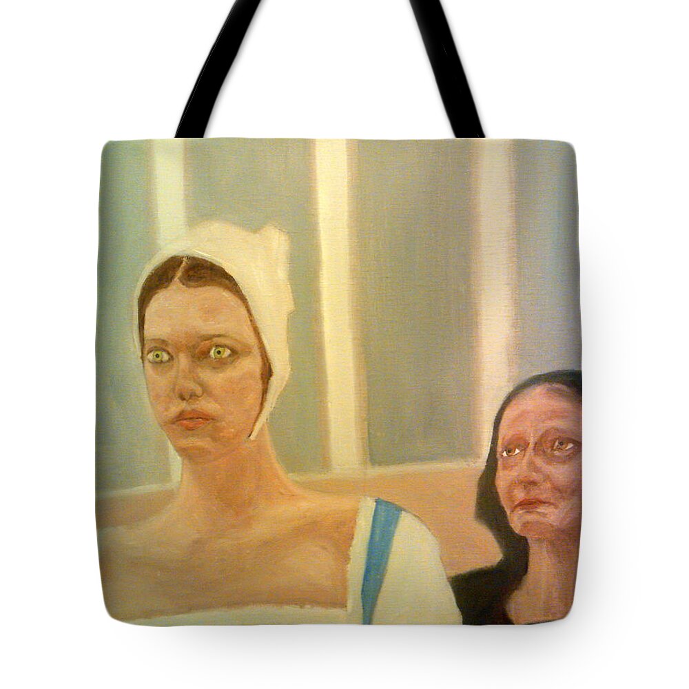 Execution Tote Bag featuring the painting The Apprehension Of Impending Death For Katherine Howard by Peter Gartner