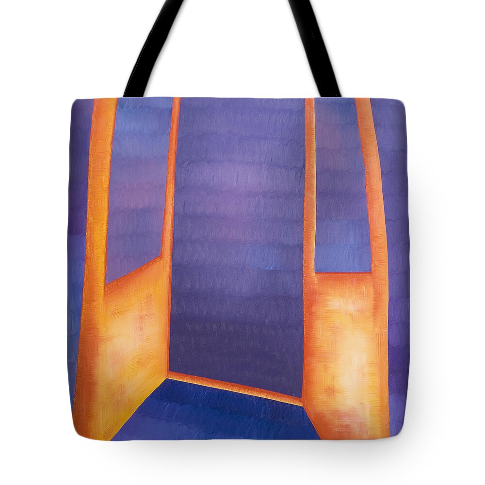 Death Tote Bag featuring the painting The Arrival by Judy Henninger