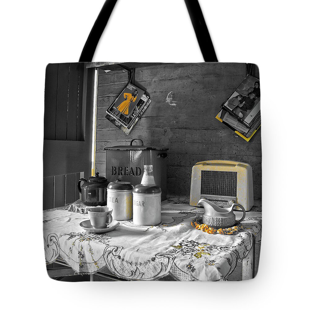 Tea-time Tote Bag featuring the photograph The Art of Welfare. Tea time. by Elena Perelman