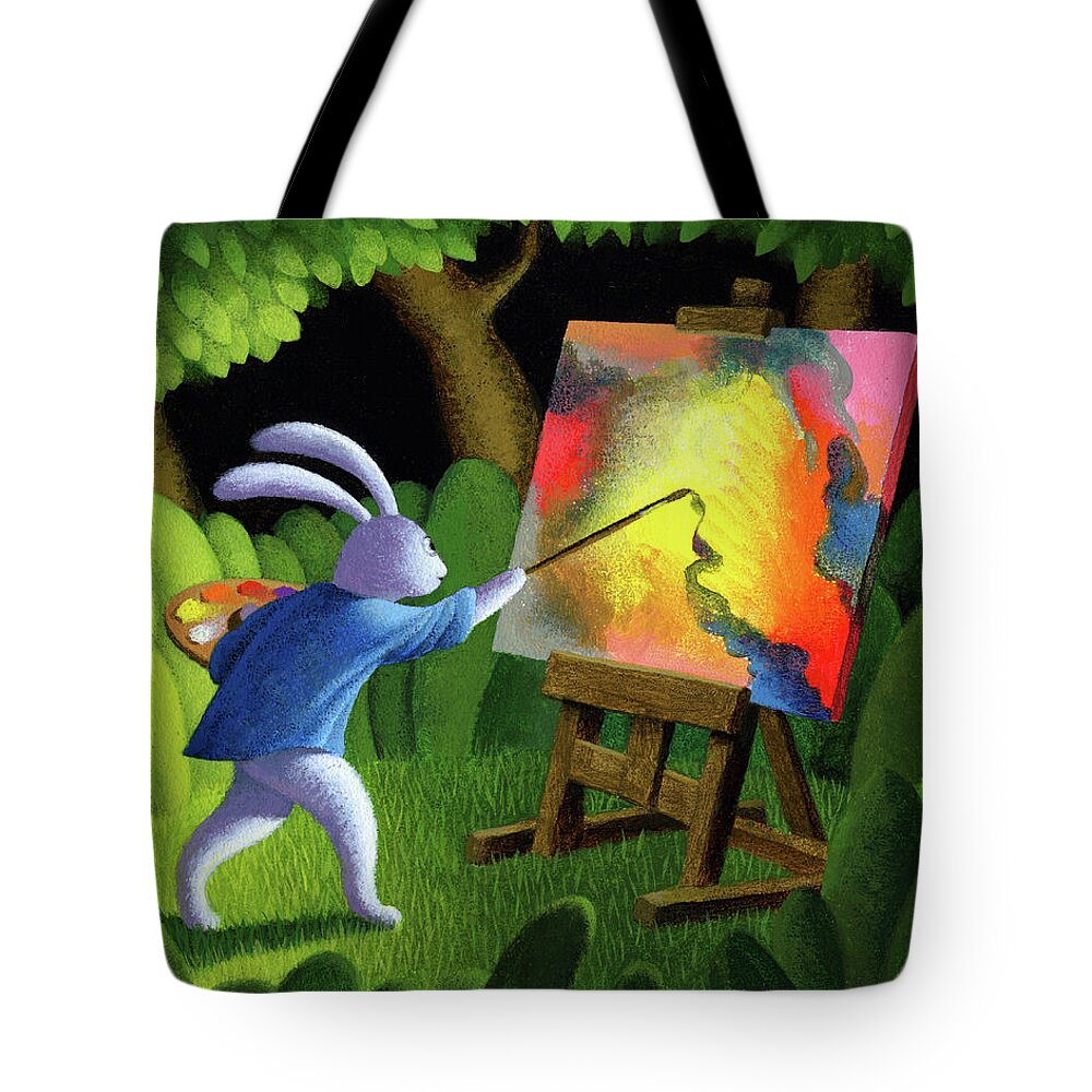Artist Tote Bag featuring the painting The Artist by Chris Miles