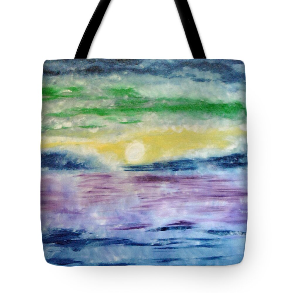 Sunrise Tote Bag featuring the painting The Awakening of the Sun by Suzanne Surber