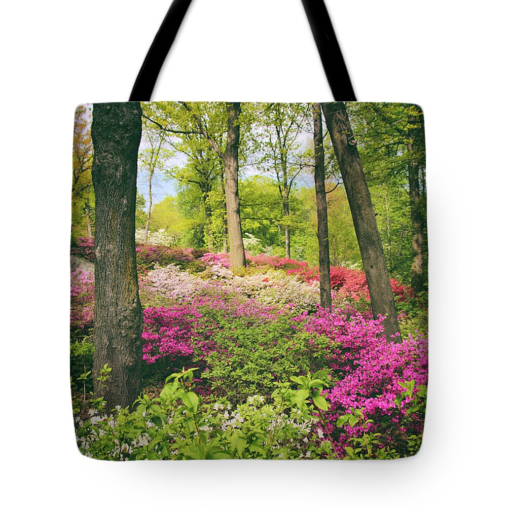 Azaleas Tote Bag featuring the photograph The Azalea Woodland by Jessica Jenney