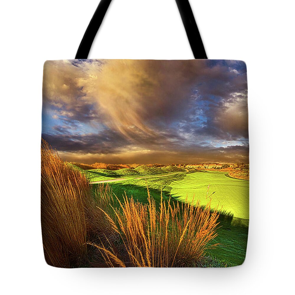 Clouds Tote Bag featuring the photograph The Back Nine by Phil Koch