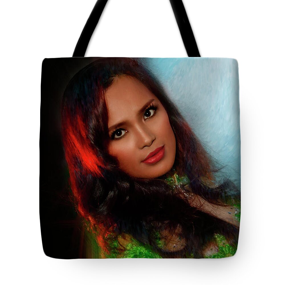  Tote Bag featuring the photograph The Beauty Thanh Thao Tran by Blake Richards