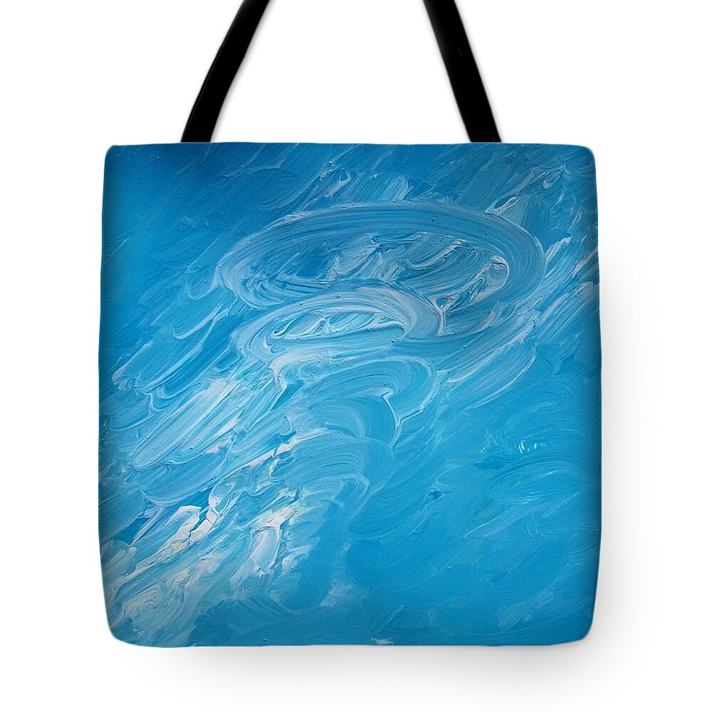 Abstract Tote Bag featuring the painting The Beginning by Judith Redman