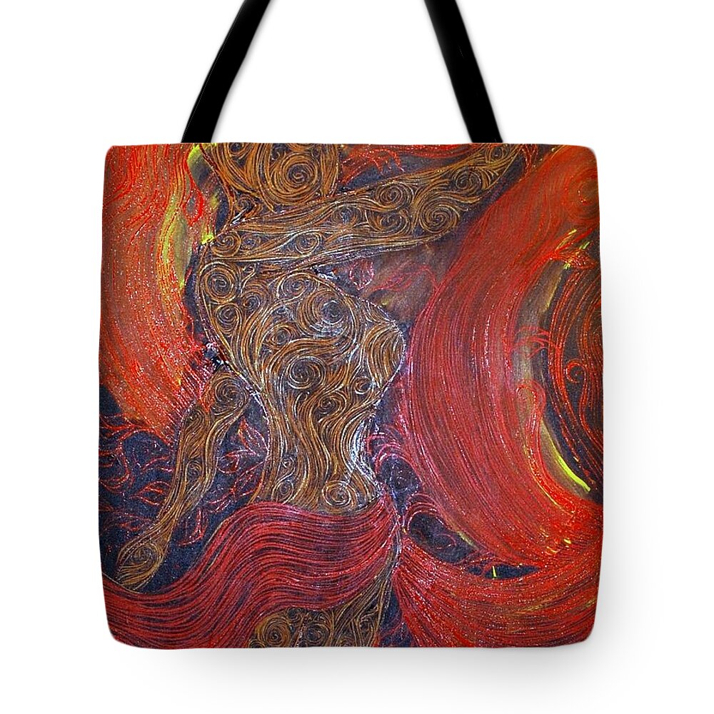 Tree Tote Bag featuring the painting The Belly Dancer by Stefan Duncan