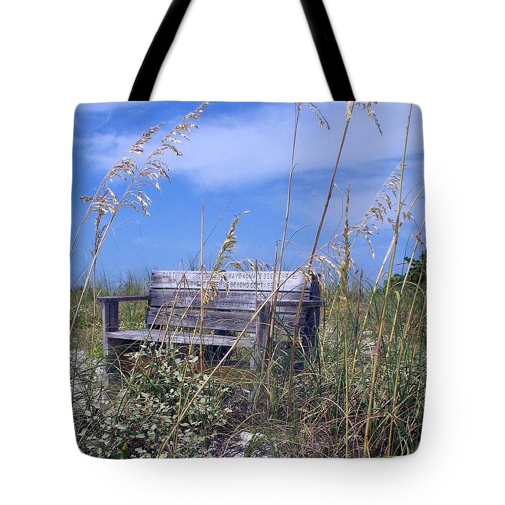 Bench Tote Bag featuring the photograph The Bench by Robin Monroe