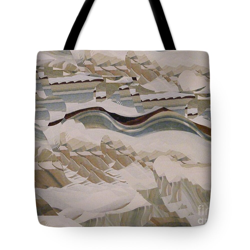 Digital Art Tote Bag featuring the digital art The Big Wave by Nancy Kane Chapman