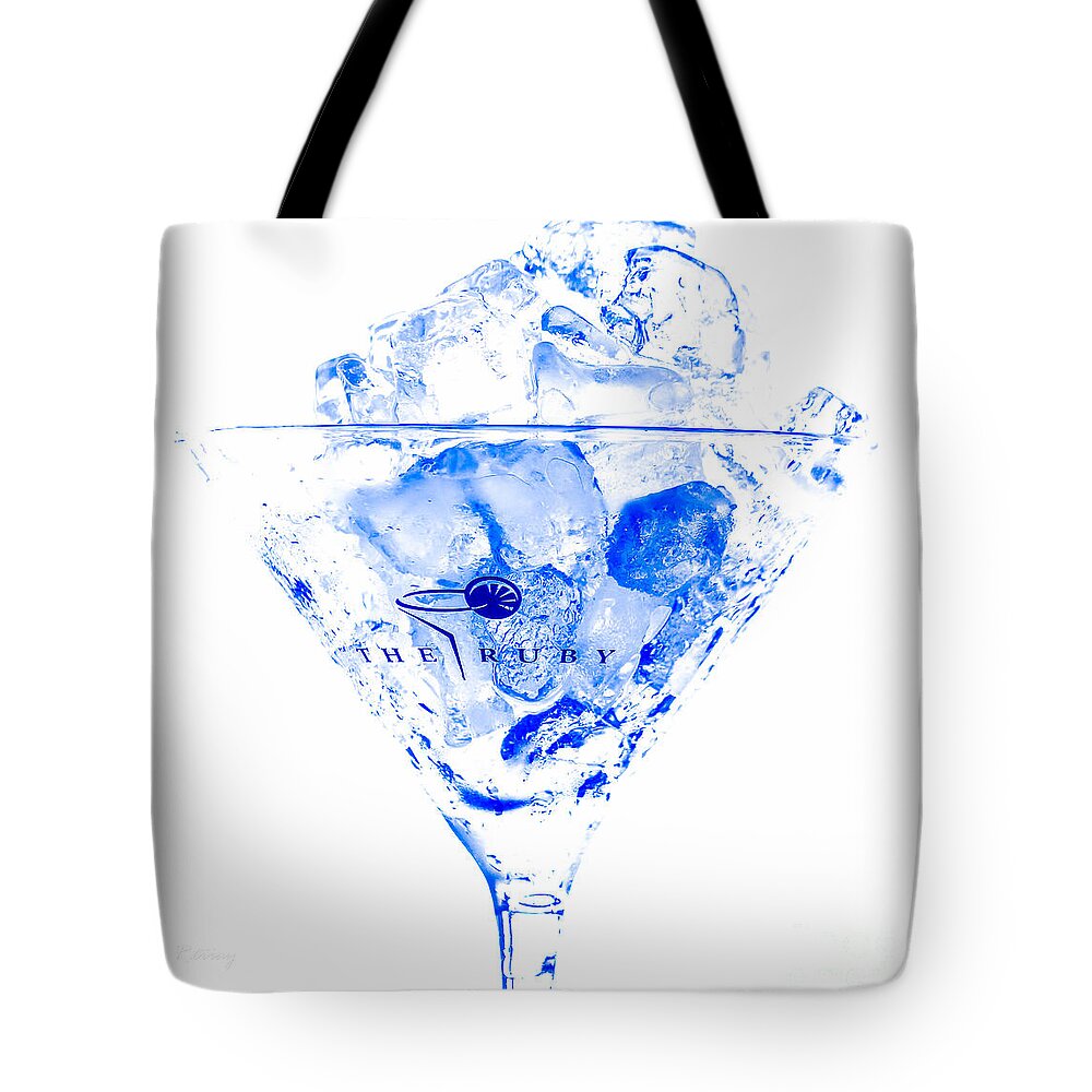 Martini Tote Bag featuring the photograph The Blue Ruby Martini by Rene Triay FineArt Photos