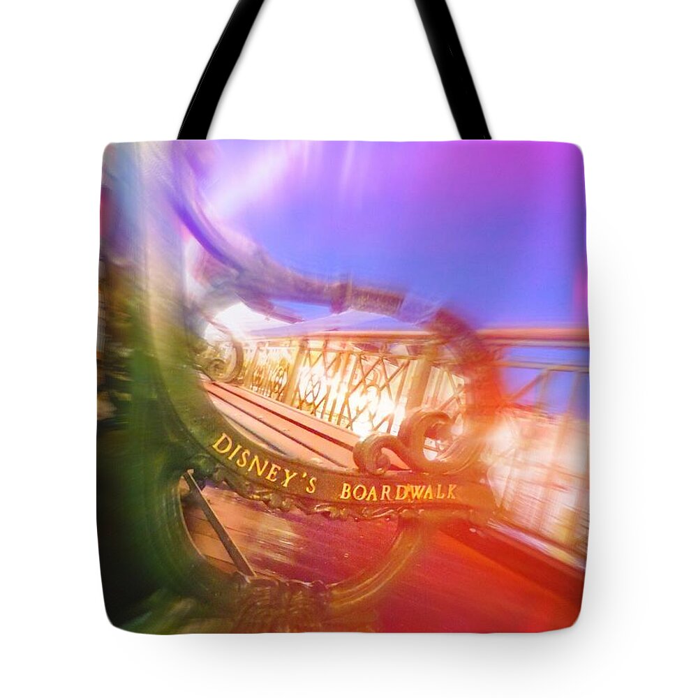Disney Tote Bag featuring the photograph The Boardwalk by Kenneth Krolikowski