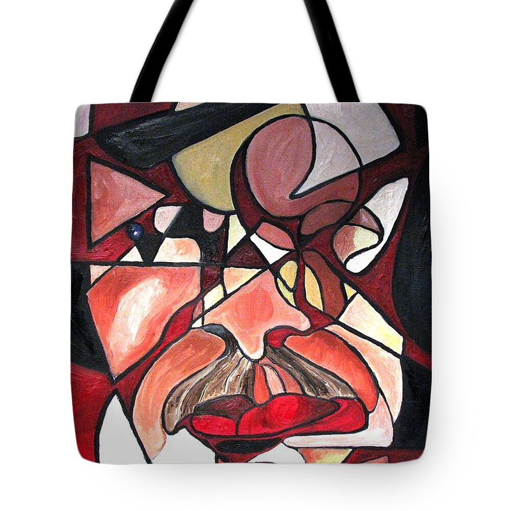 Abstract Tote Bag featuring the painting The Brain Surgeon by Patricia Arroyo