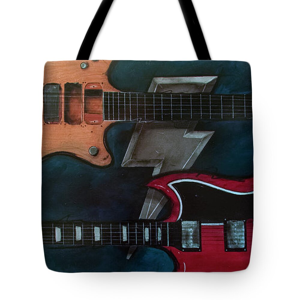 Music Tote Bag featuring the painting The Brothers Young by Sean Parnell