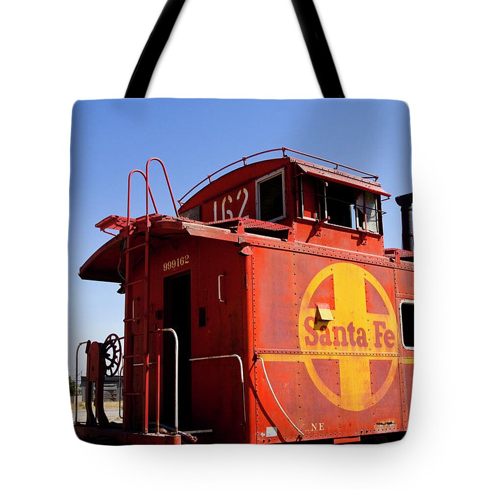 Train Tote Bag featuring the photograph The Caboose by Mark Miller