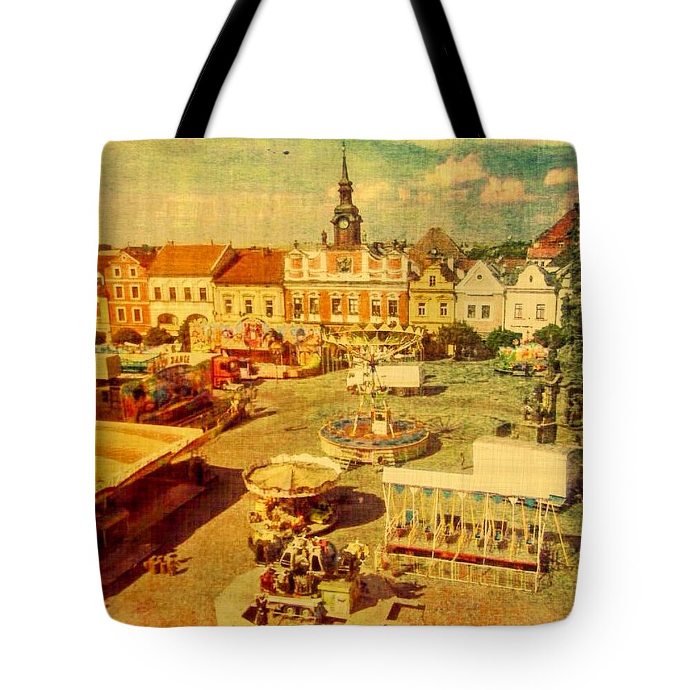 Carnival At Chrudim Tote Bag featuring the photograph The Carnival at Chrudim by Susan Maxwell Schmidt
