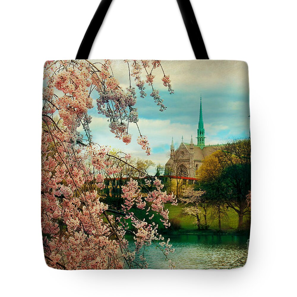 The Cathedral Basilica Of The Sacred Heart Tote Bag featuring the photograph The Cathedral Basilica of the Sacred Heart by Beth Ferris Sale