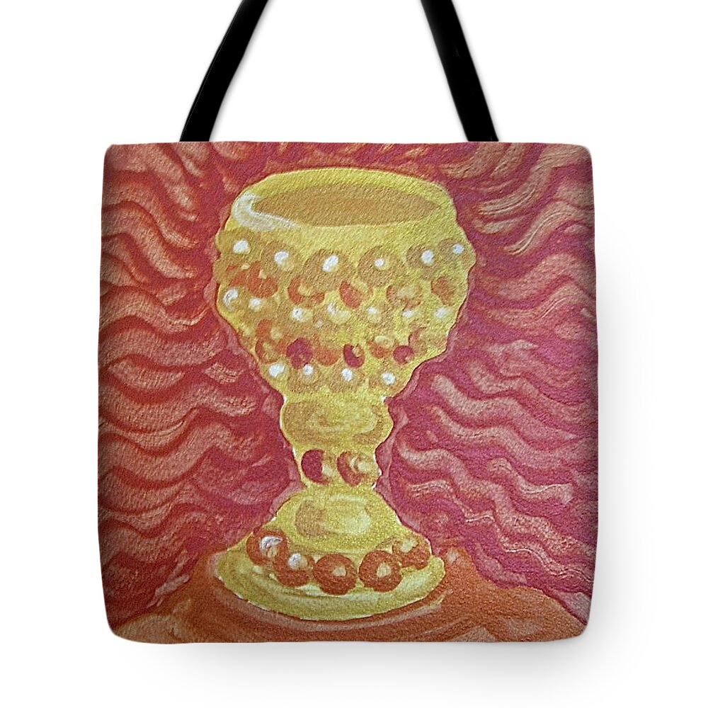 Chalice Tote Bag featuring the painting The Chalice or Holy Grail by Michele Myers
