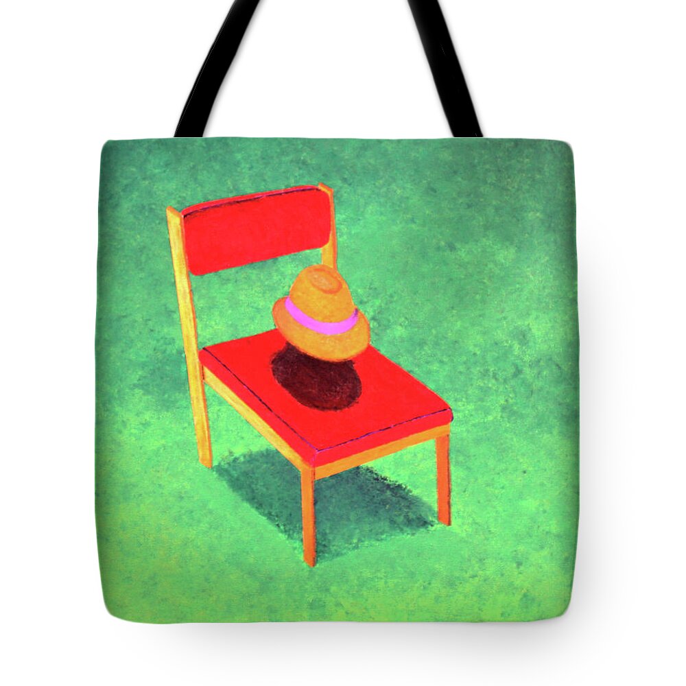 Minimalism Tote Bag featuring the painting The Chat by Thomas Blood
