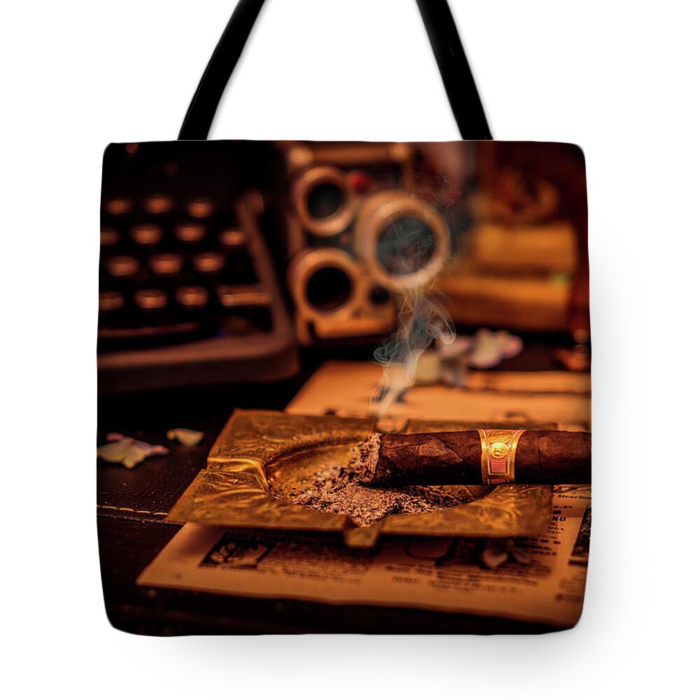 Cigars Tote Bag featuring the photograph The cigare by Lilia S