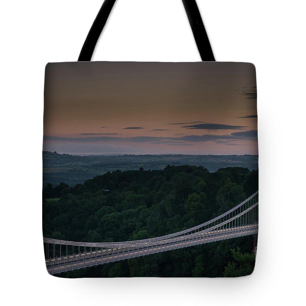 Clifton Suspension Bridge Tote Bag featuring the photograph The Clifton Suspension Bridge, Bristol England by Perry Rodriguez