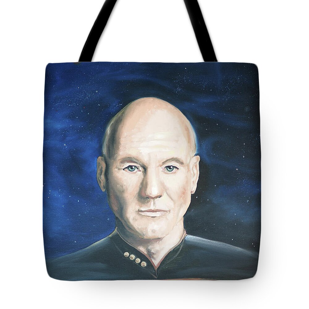 Picard Tote Bag featuring the painting The CO by David Bader