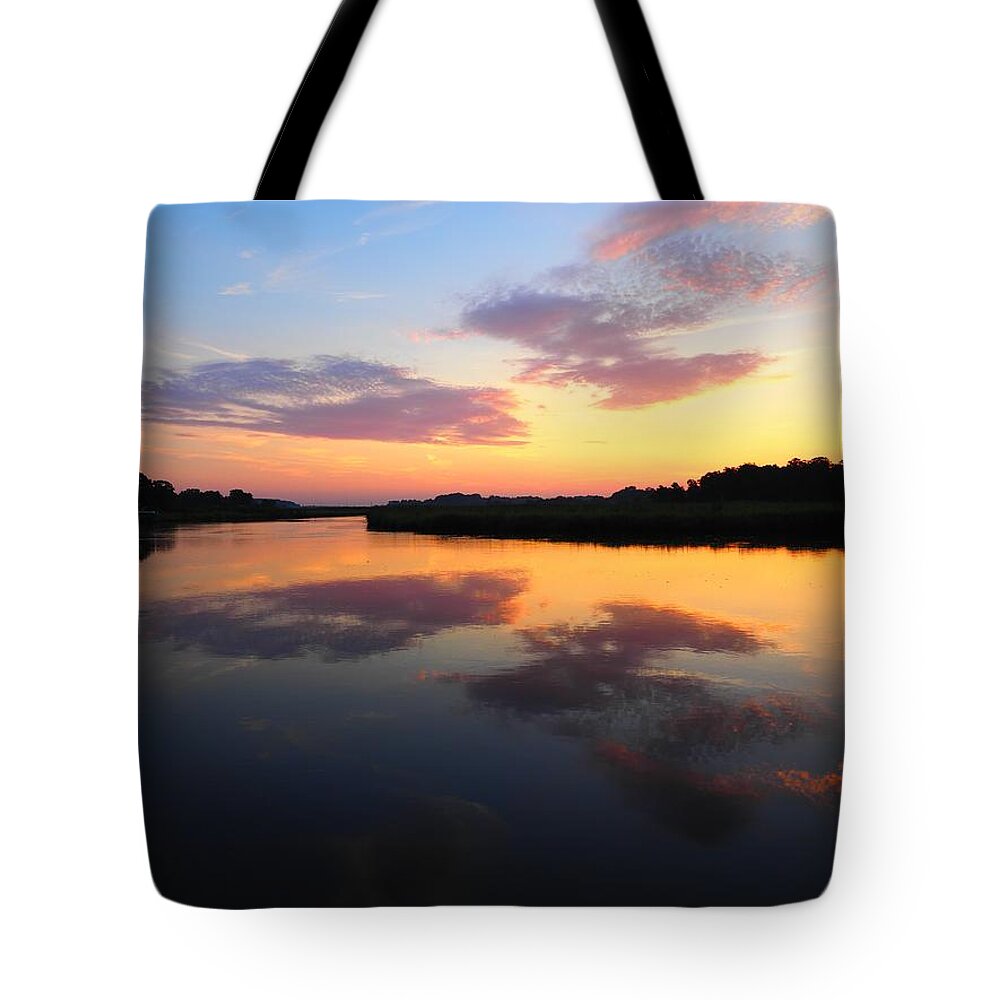 Sunrise Tote Bag featuring the photograph The Colors of Morning by Shawn M Greener