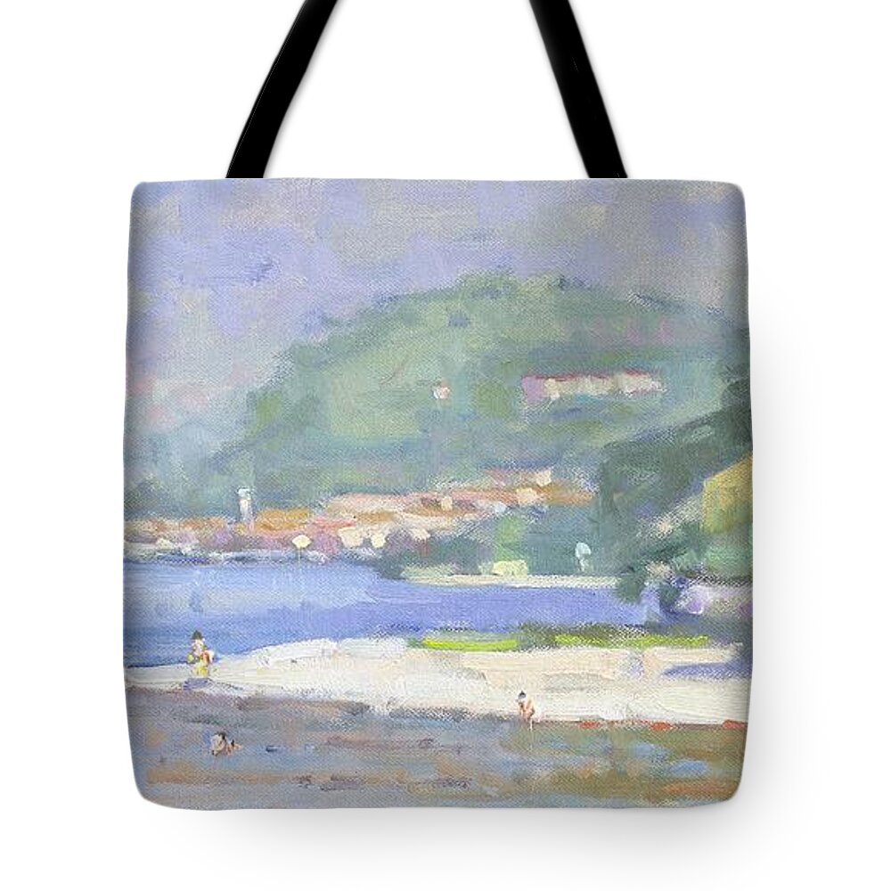 Fresia Tote Bag featuring the painting On a Warm Day by Jerry Fresia
