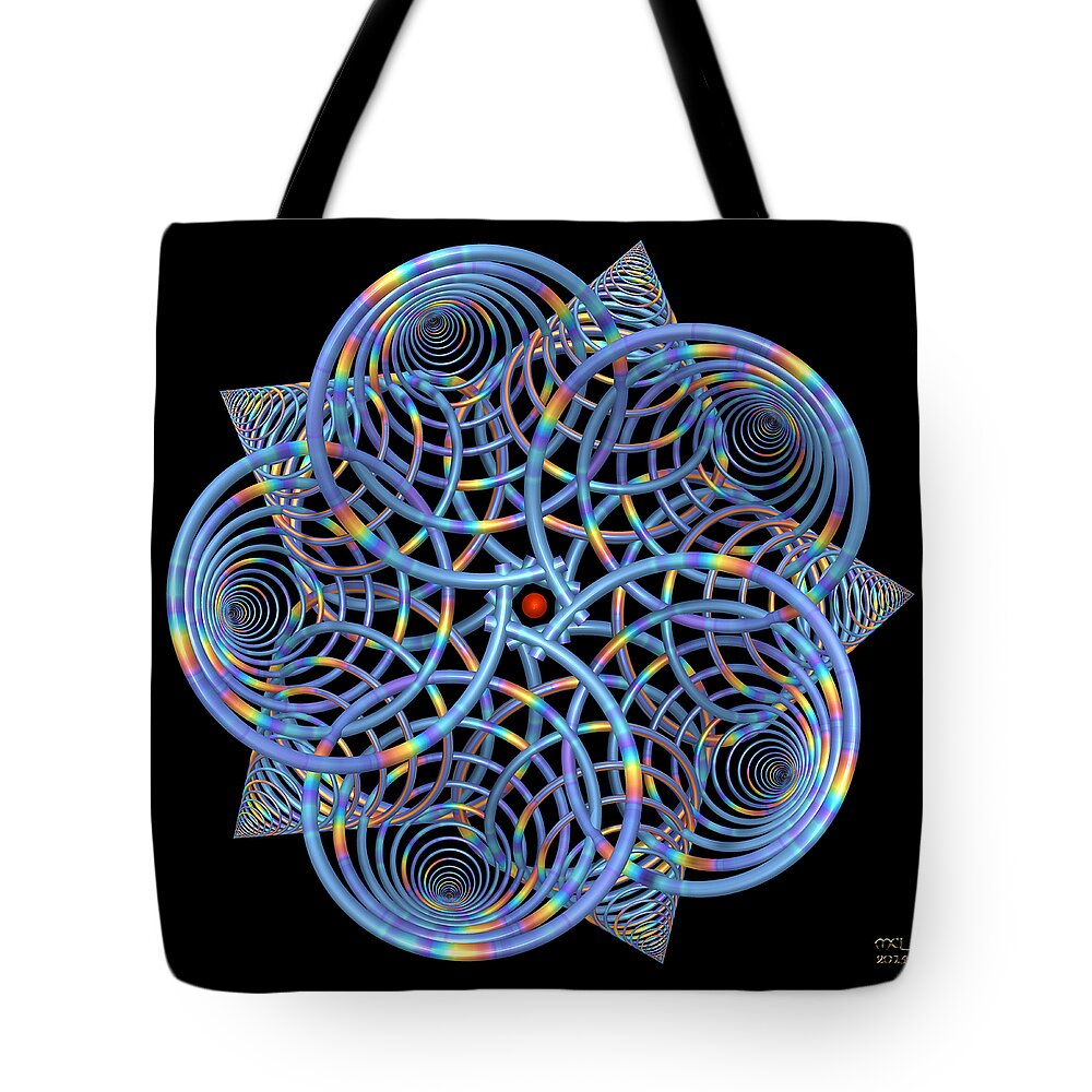 Abstract Tote Bag featuring the digital art The Conjecture 2 by Manny Lorenzo