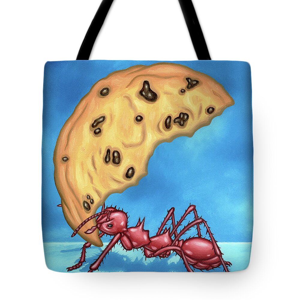  Tote Bag featuring the painting The Cookie Cutter Ant by Paxton Mobley