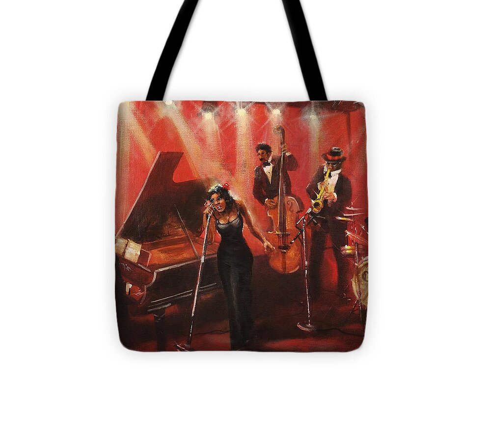 Cotton Club Tote Bag featuring the painting The Cotton Club by Tom Shropshire