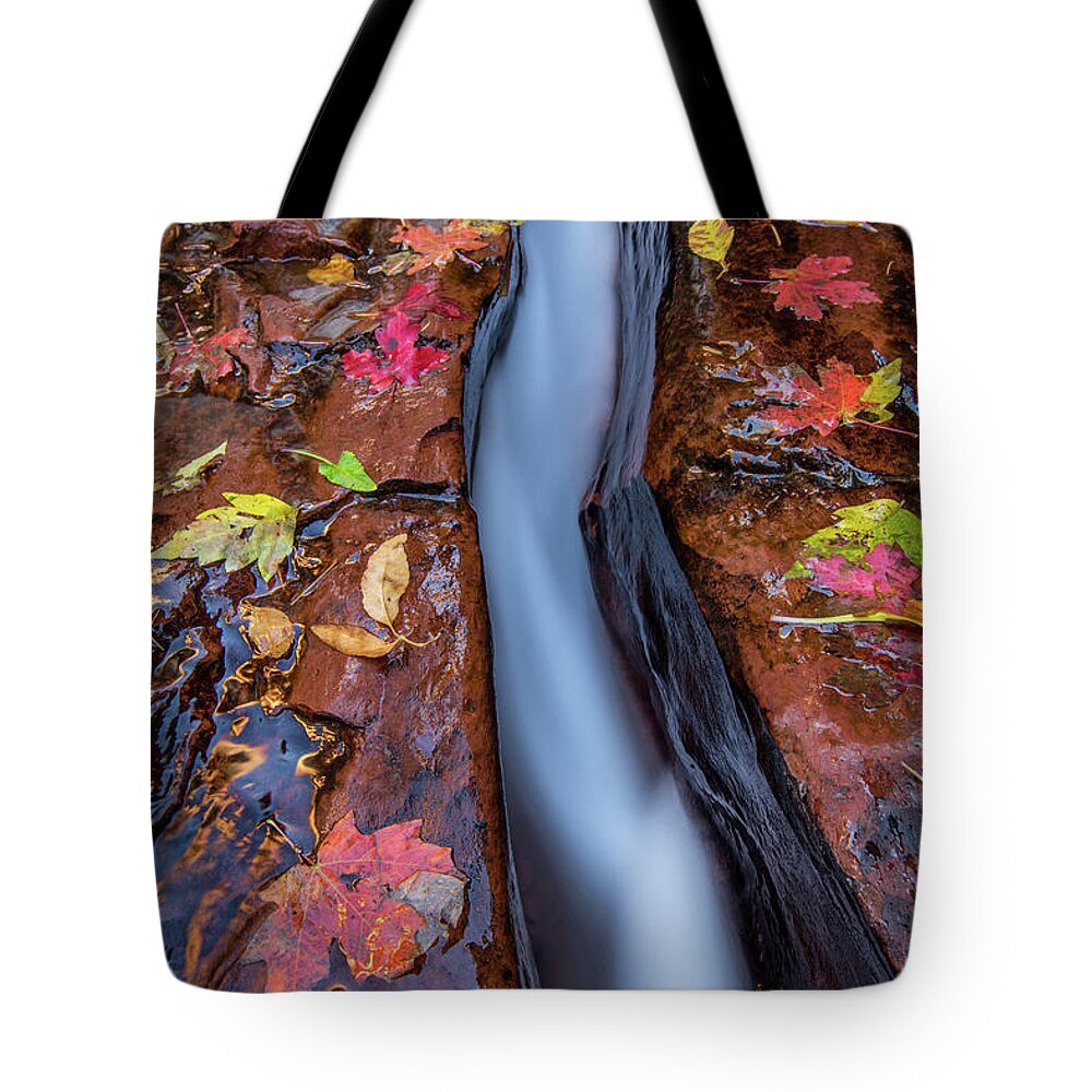 Zion Tote Bag featuring the photograph The Crack by Wesley Aston