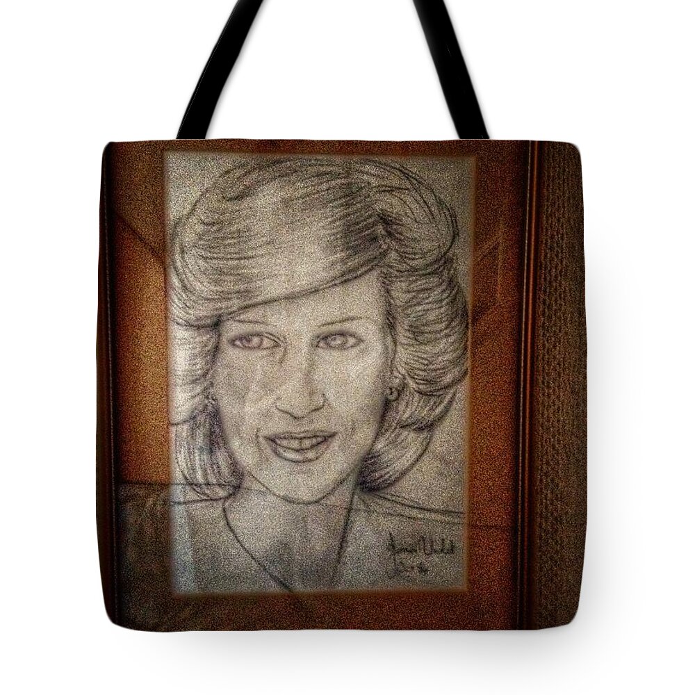 Princess Diana Tote Bag featuring the photograph The Cracked Picture by Joan-Violet Stretch