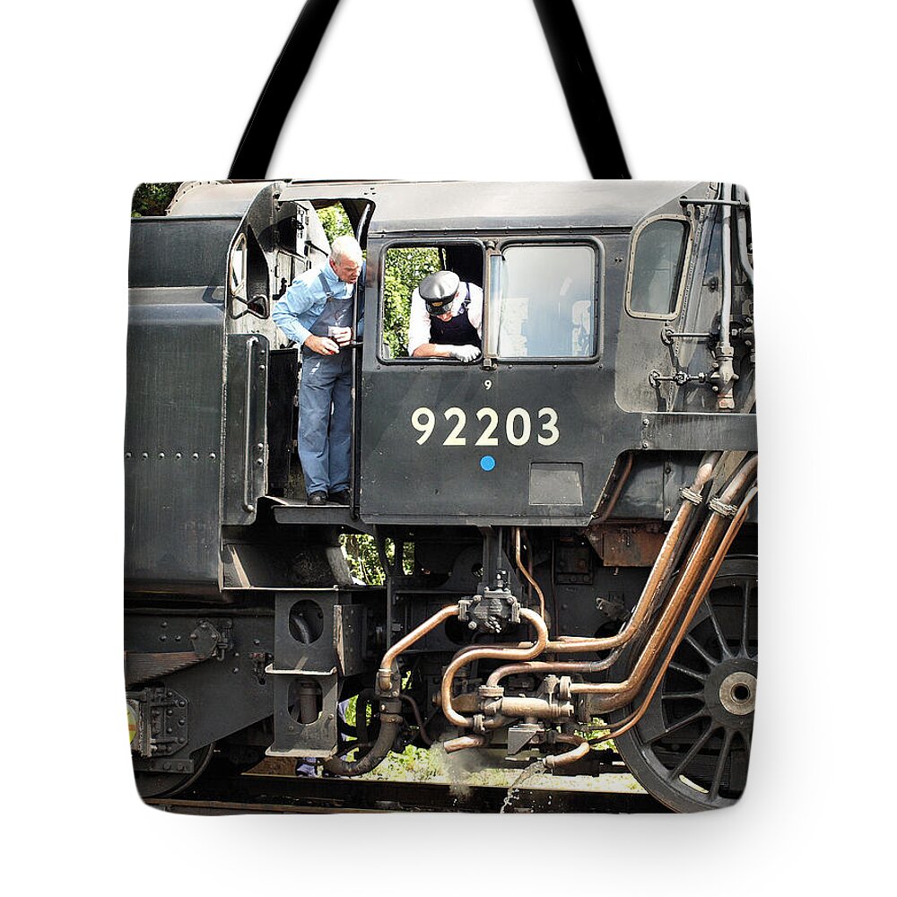 Steam Tote Bag featuring the photograph The Crew by Richard Denyer