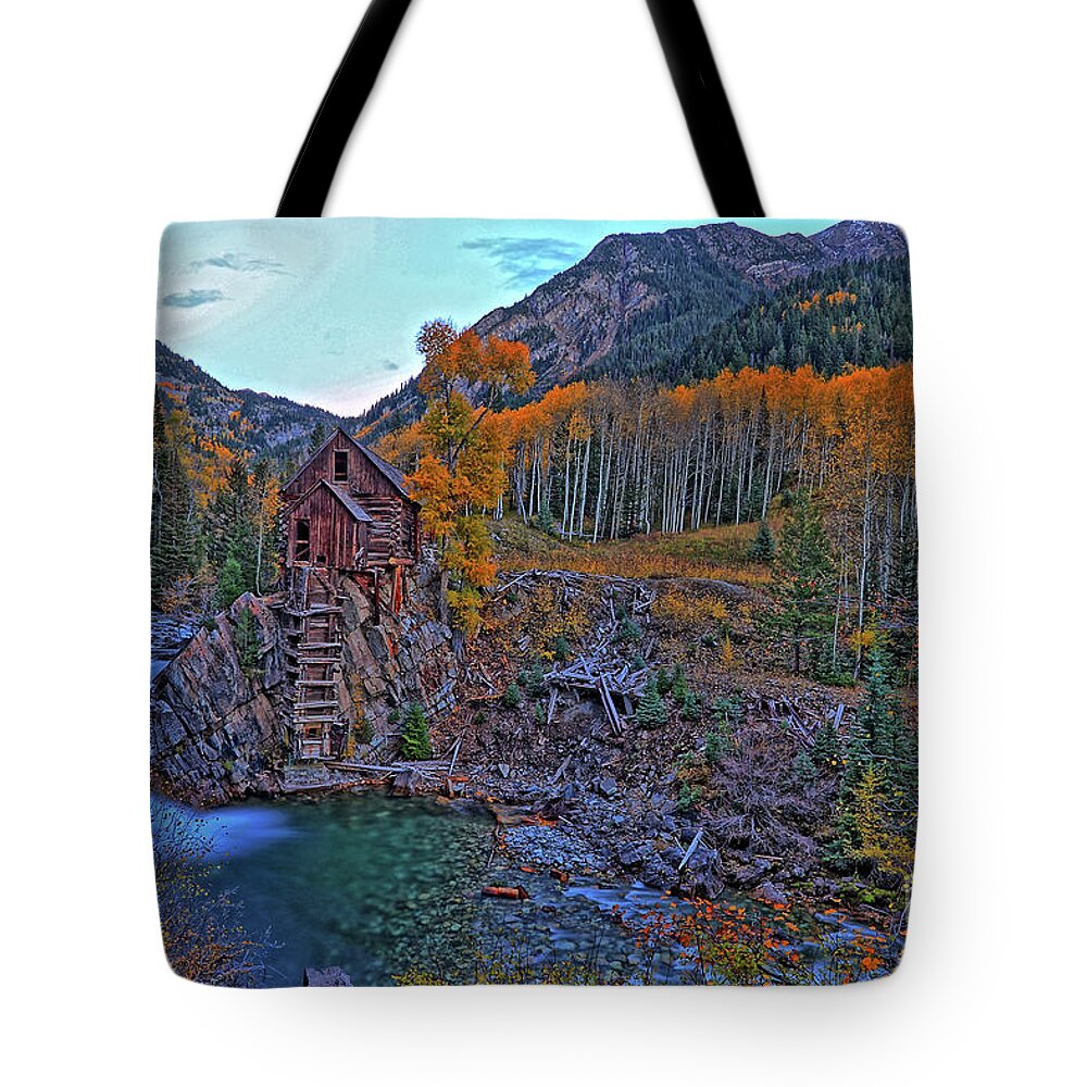 Autumn Tote Bag featuring the photograph The Crystal Mill by Scott Mahon