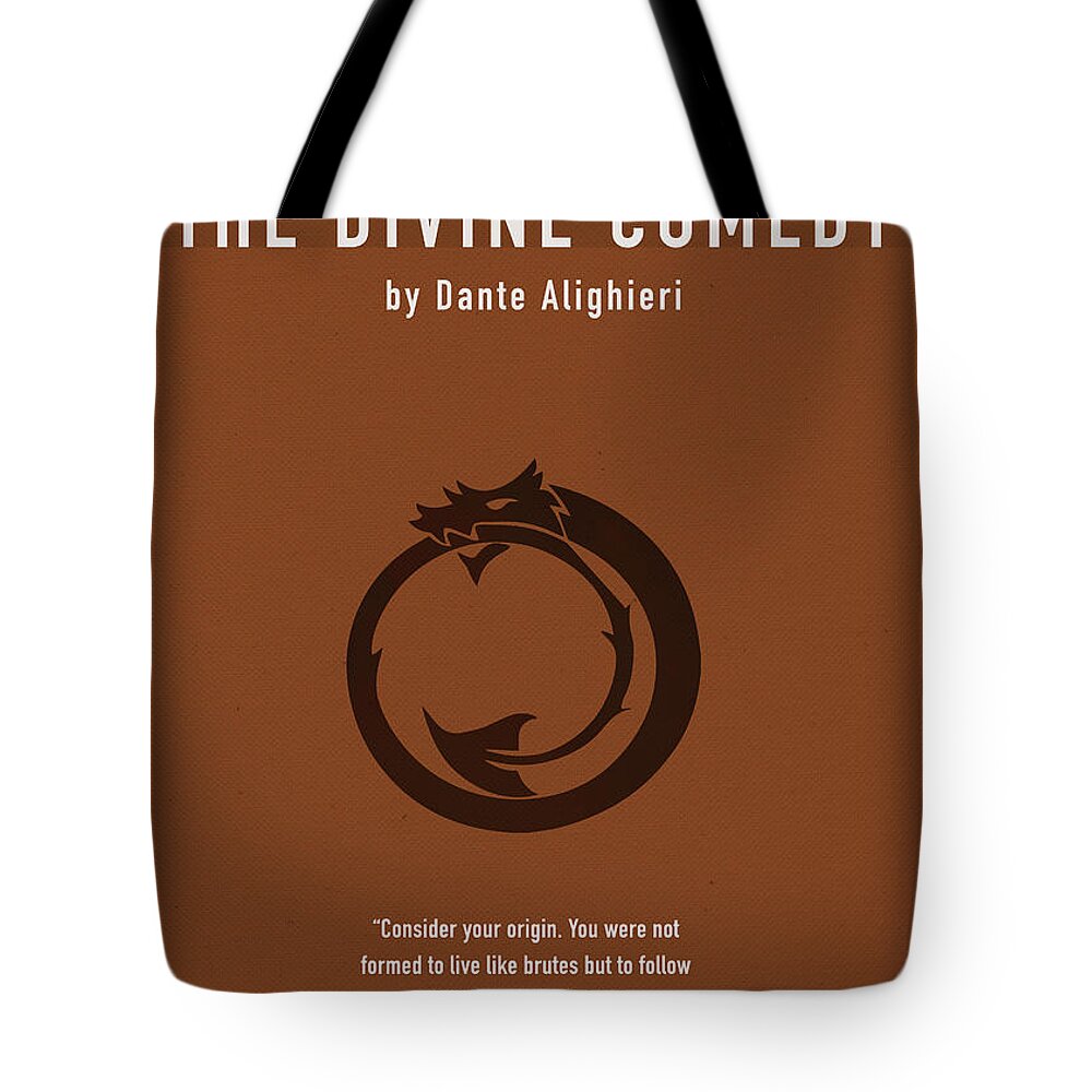 The Divine Comedy Tote Bag featuring the mixed media The Divine Comedy Greatest Books Ever Series 005 by Design Turnpike