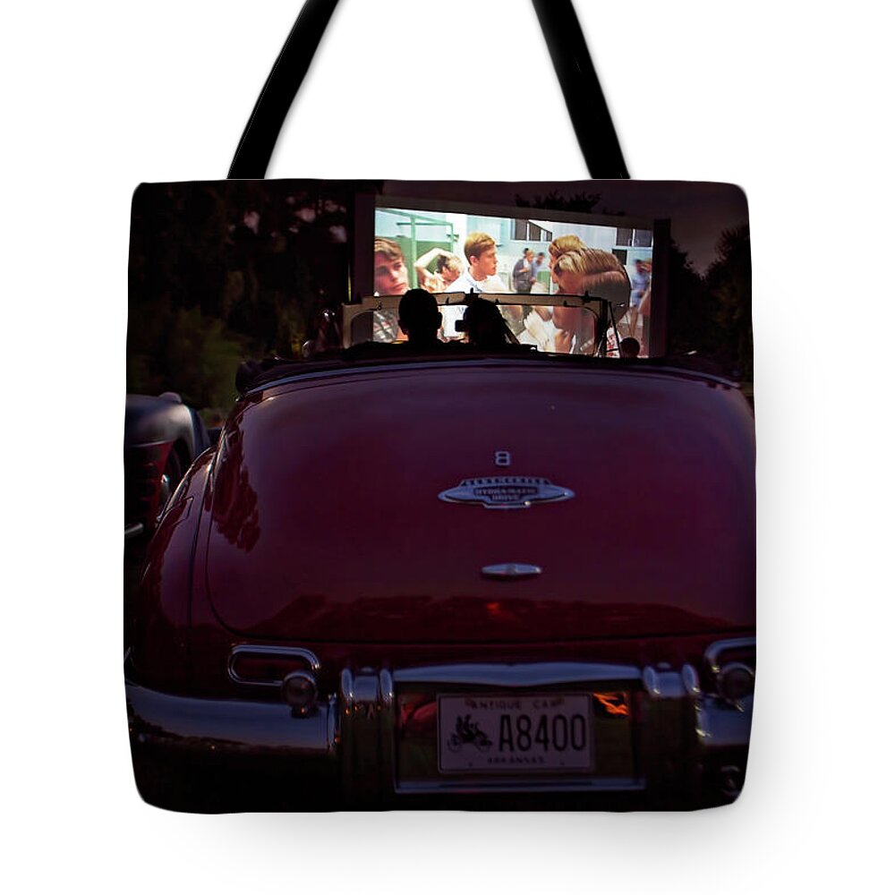 Drive In Tote Bag featuring the photograph The Drive- In by Eilish Palmer