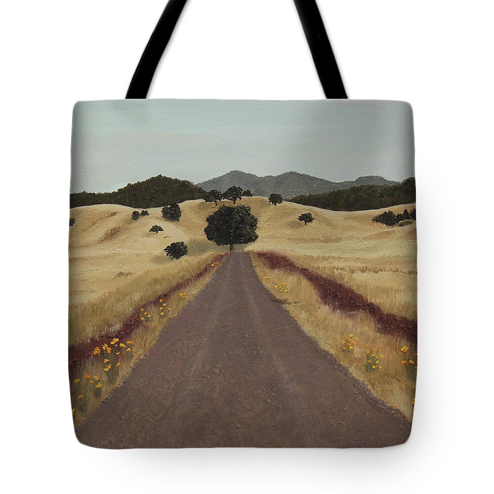 San Jose Tote Bag featuring the painting The Drive by Stephen Krieger