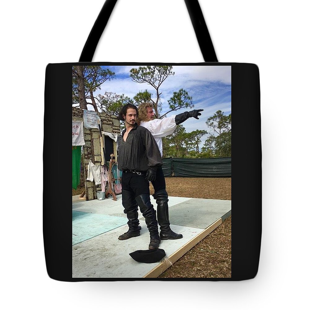 The Duelists Tote Bag featuring the photograph The Duelists by Debra K Gallagher