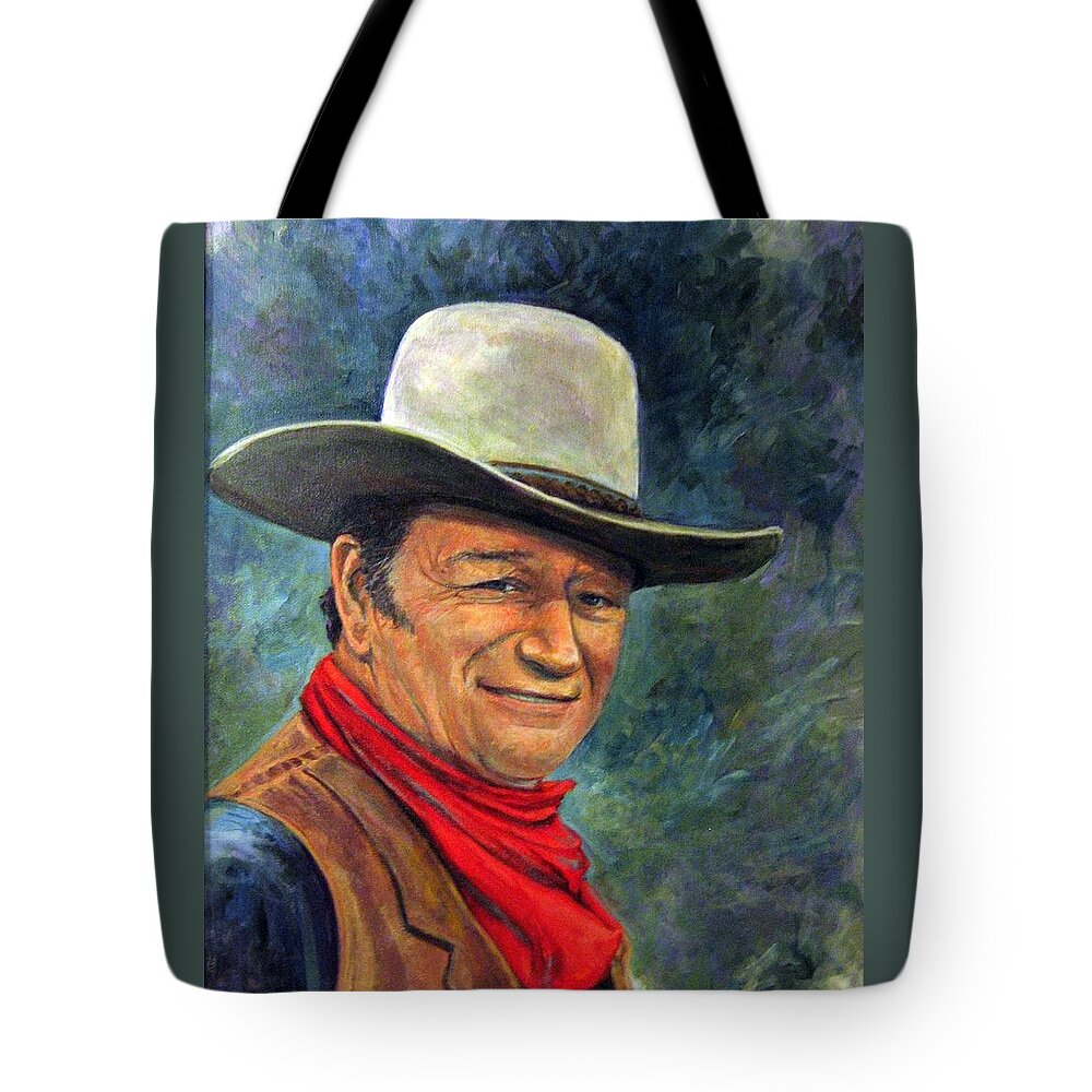 People Tote Bag featuring the painting The Duke by Donna Tucker