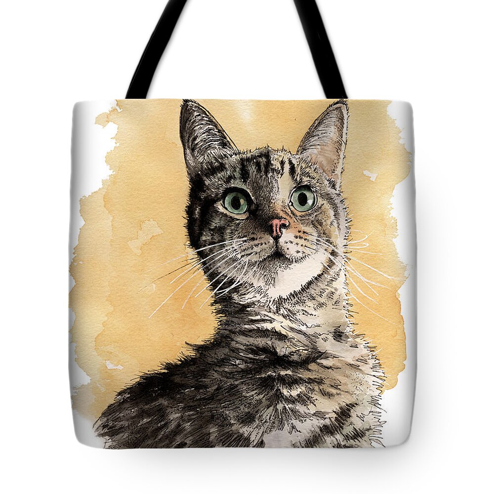 Cat Tote Bag featuring the painting The Earl of Australia by Louise Howarth