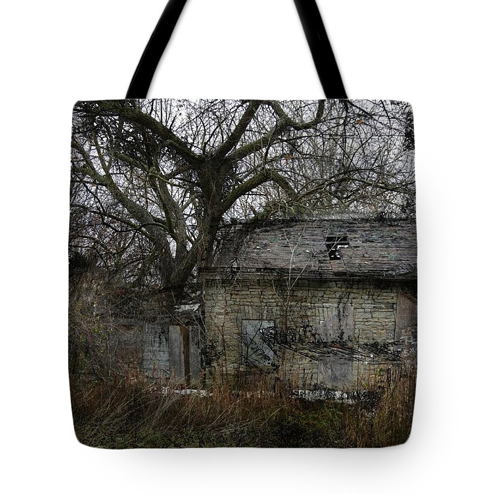 Abandoned Tote Bag featuring the photograph The Earth Reclaims by Jim Vance