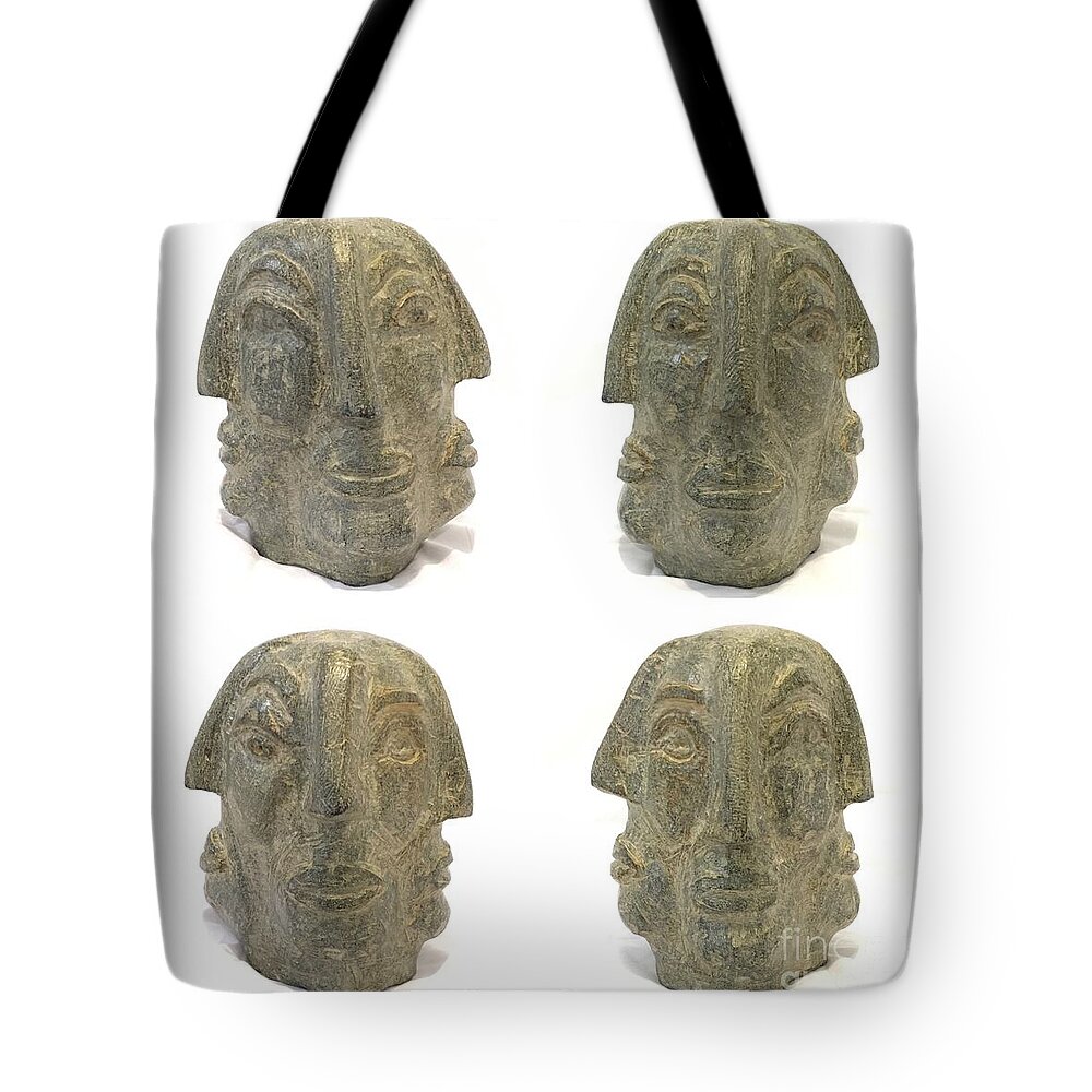  Tote Bag featuring the sculpture The Edge Walkers by Vickie Scarlett-Fisher