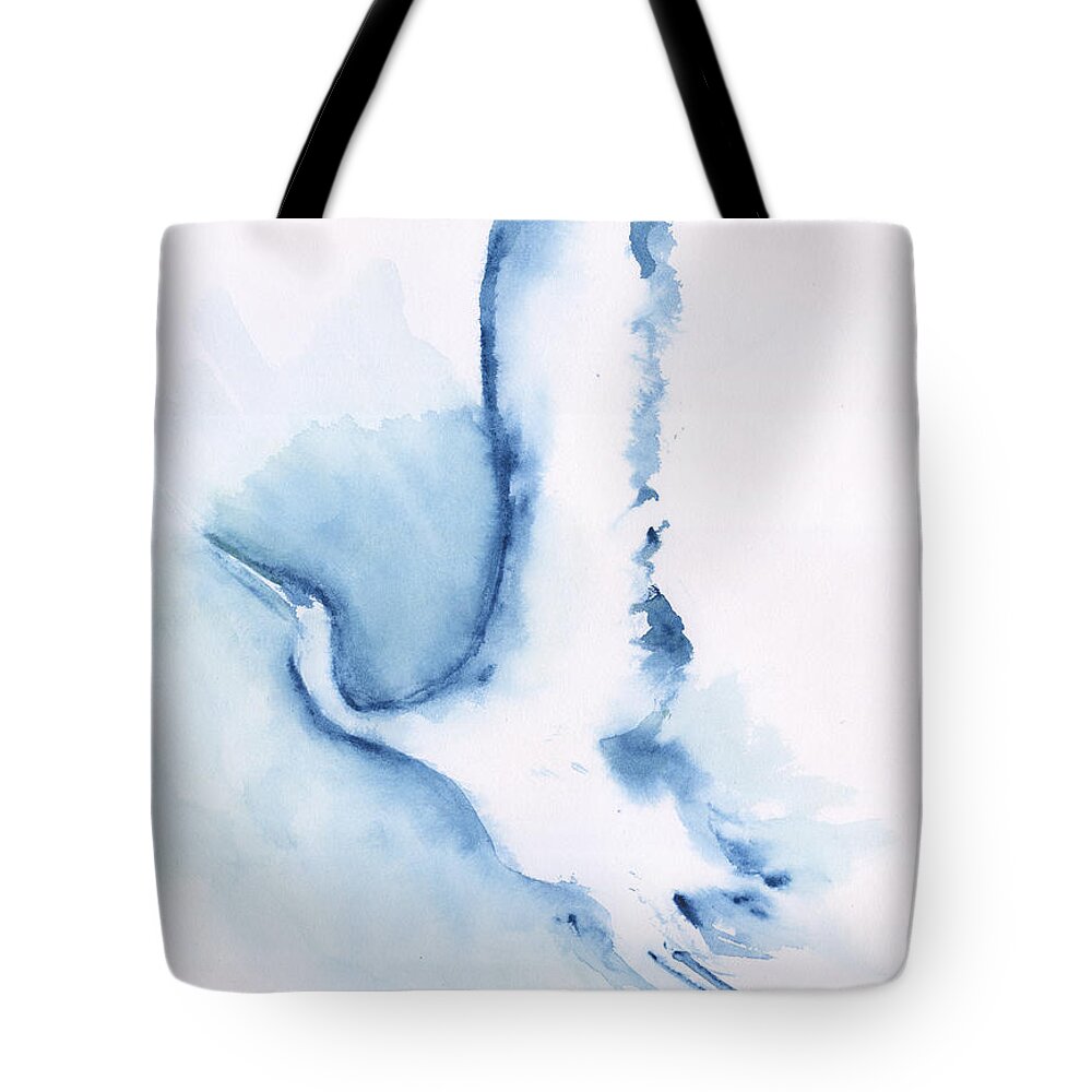 The Egret Take Off Tote Bag featuring the painting The Egret Take Off by Frank Bright