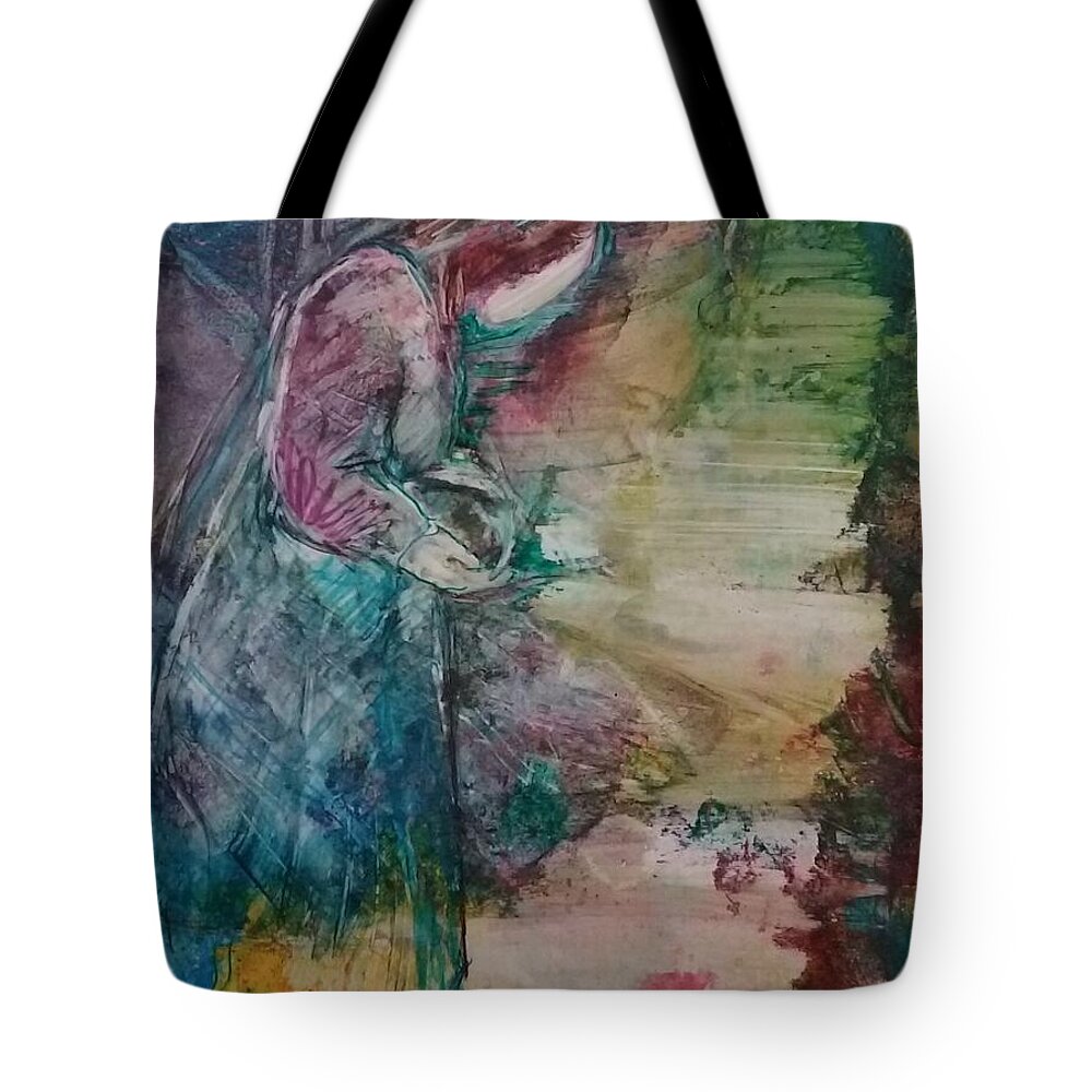 Mary Magdeline Tote Bag featuring the painting The Empty Tomb by Deborah Nell