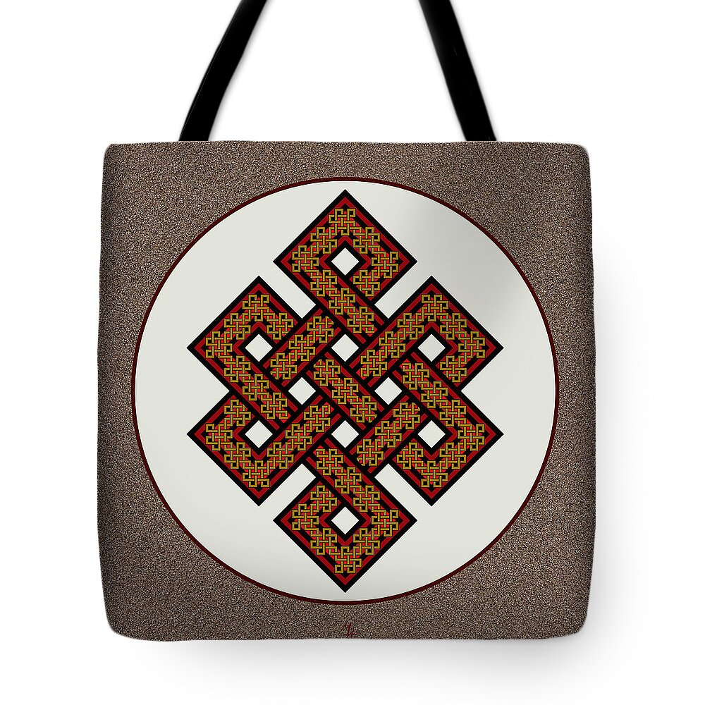 Endless Knot Tote Bag featuring the digital art The Endless Knot I by Attila Meszlenyi