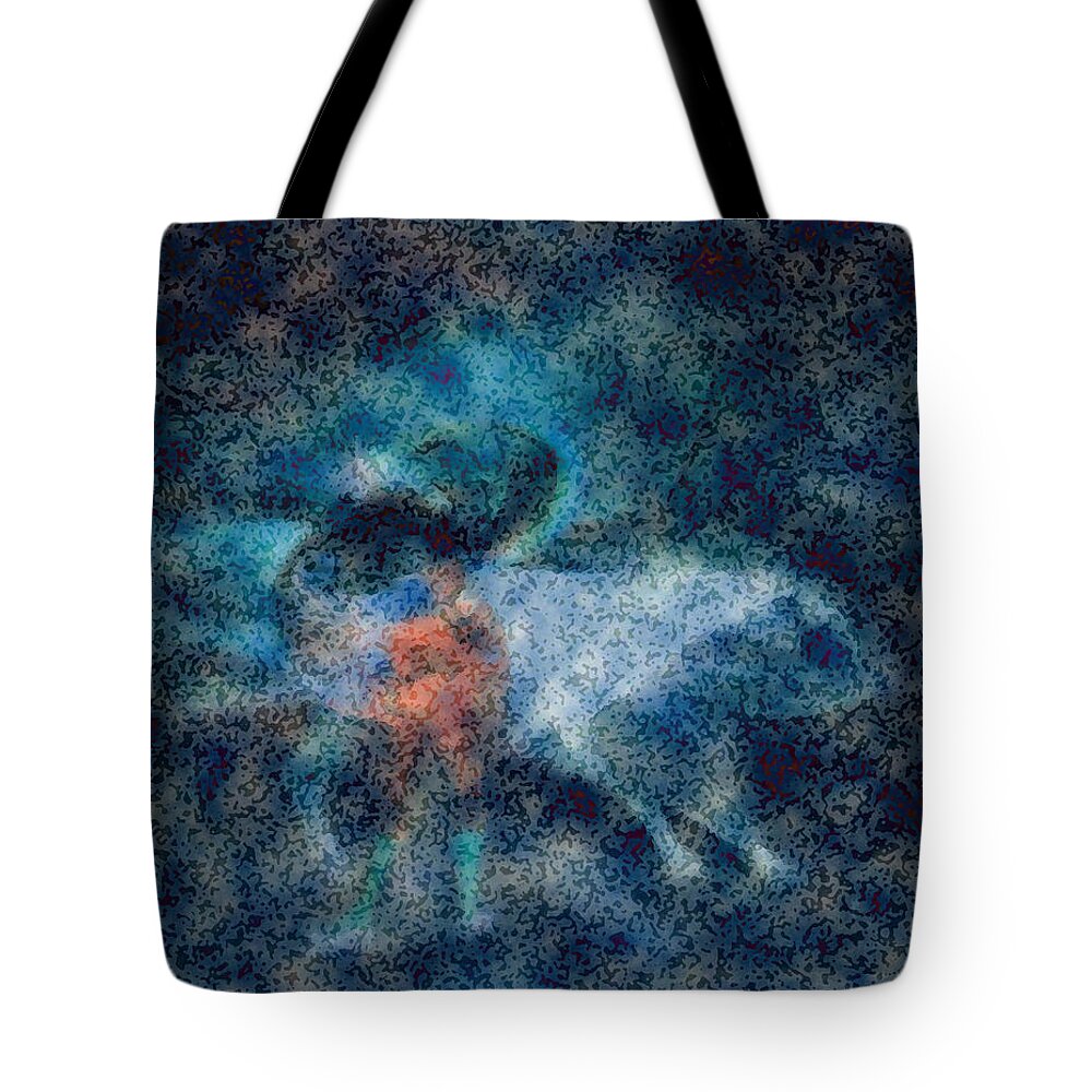 Abstract Tote Bag featuring the painting The Enigma by Susan Esbensen