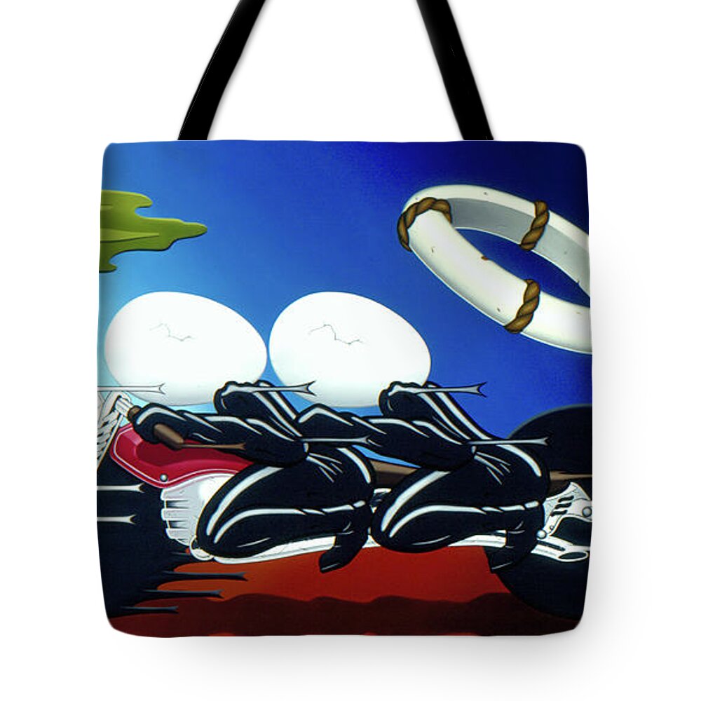  Tote Bag featuring the painting The Escape by Paxton Mobley