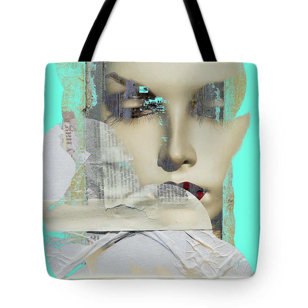 Face Tote Bag featuring the photograph The face and the old door by Gabi Hampe